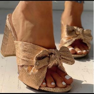 Rose Gold Crinkle Knot Heels